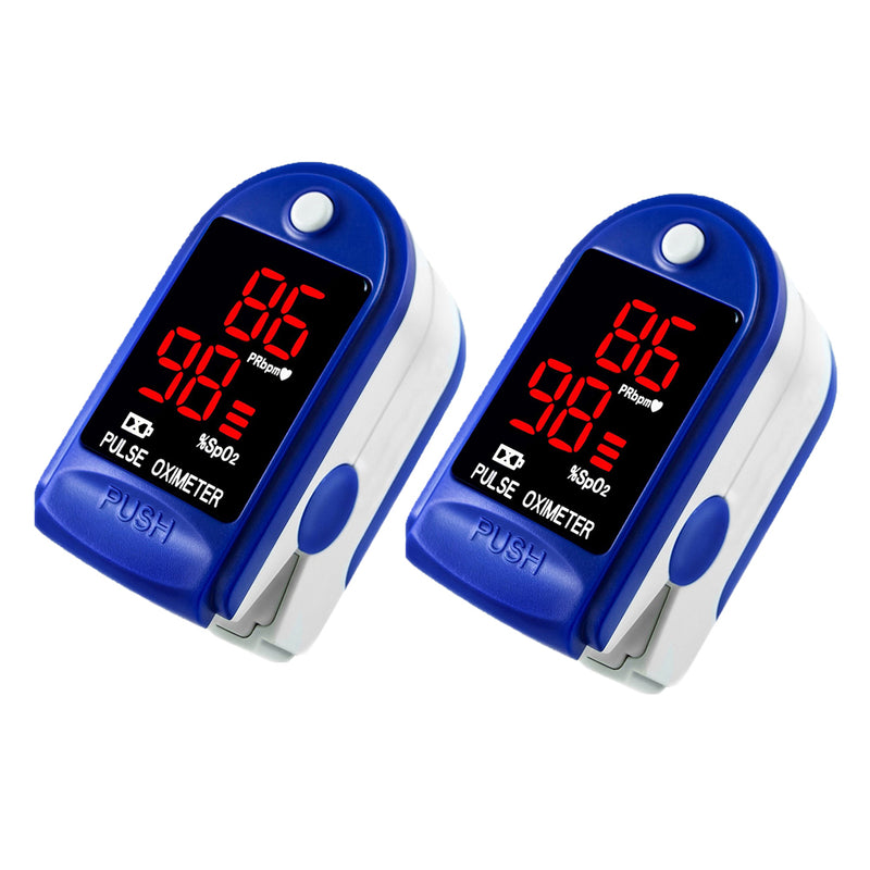 2 Pack of 3B Products PO2BLU Pulse Oximeter-Blue
