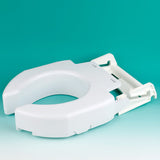 Ableware 725680001 Secure-Bolt Hinged Elevated Toilet Seat-Elongated