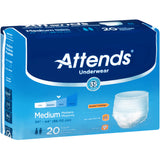 Attends AP0720 Underwear Extra Absorbency-Med-80/Case