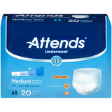 Attends AP0720 Underwear Extra Absorbency-Med-80/Case