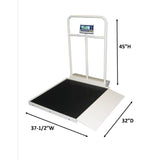 Befour MX450 Single Ramp Tilt & Roll Wheelchair Scale with Handrail