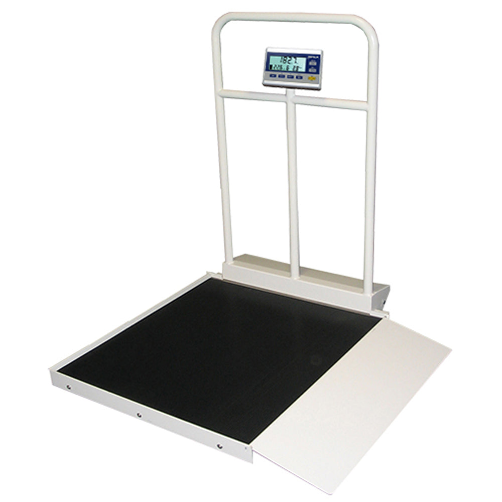 Befour MX450 Single Ramp Tilt & Roll Wheelchair Scale with Handrail ...