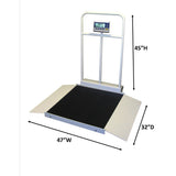 Befour MX450D Dual Ramp Tilt & Roll Wheelchair Scale with Handrail