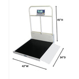 Befour MX480 Single Ramp Folding Wheelchair Scale with Handrail