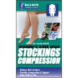 Bilt Rite 10-70200-LG Womens Knee High Stocking-15-20 mmHg-Black-Large