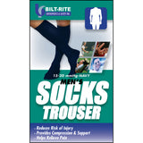 Bilt Rite 10-72000-LG Mens Trouser Socks-15-20 mmHg-Navy-Large