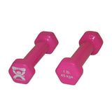 CanDo 10-0550-2 Vinyl Coated Dumbbell-1 lb-Pink-Pair