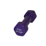 CanDo 10-0551-1 Vinyl Coated Dumbbell-2 lb-Violet-Each