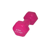 CanDo 10-0555-1 Vinyl Coated Dumbbell-6 lb-Red-Each