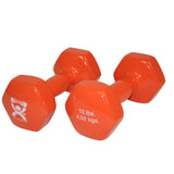 CanDo 10-0559-2 Vinyl Coated Dumbbell-10 lb-Orange-Pair