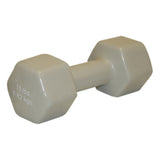 CanDo 10-0560-1 Vinyl Coated Dumbbell-15 lb-Silver-Each