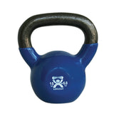 CanDo 10-3194 Vinyl Coated Kettlebell-Blue-15 lb