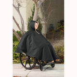 CareActive 9661-0-BLK Wheelchair Winter Poncho-Black