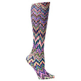 Celeste Stein Womens 18" Trouser Sock-Blue Fleur Missoni