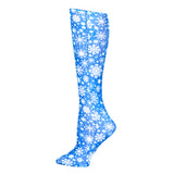 Celeste Stein Womens 18" Trouser Sock-Snowflakes