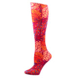 Celeste Stein Womens 18" Trouser Sock-Bright Vintage Floral