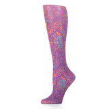 Celeste Stein Womens 18" Trouser Sock-Blue Fantasea