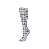 Celeste Stein Womens 18" Trouser Sock-Damask Harlequin