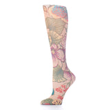 Celeste Stein Womens 18" Trouser Sock-Tan Tapestry