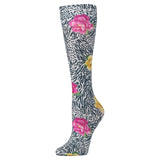 Celeste Stein Womens 18" Trouser Sock-Zebra Rose