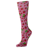 Celeste Stein Womens 10" Ankle Sock-Strawberry Jam