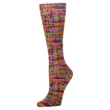 Celeste Stein Womens 10" Ankle Sock-Color Grid