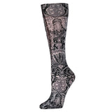 Celeste Stein Womens 10" Ankle Sock-Black and White Versache