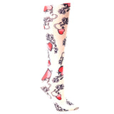 Celeste Stein Womens 8-15 mmHg Compression Sock-Biker Heart