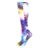 Celeste Stein Womens 8-15 mmHg Compression Sock-Multi Planets