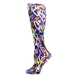 Celeste Stein Womens 15-20 mmHg Compression Sock-Black Luvy