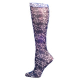 Celeste Stein Womens 15-20 mmHg Compression Sock-Navy Lace