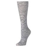 Celeste Stein Womens 15-20 mmHg Compression Sock-Grey Morning Lace