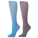 Celeste Stein 15-20 mmHg Compression Sock-Periwinkle Gray (2 Pack)