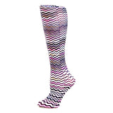 Celeste Stein Womens 20-30 mmHg Compression Sock-Pastel ZigZag