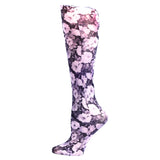 Celeste Stein Womens 20-30 mmHg Compression Sock-Noir Roses