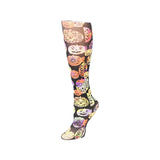 Celeste Stein Womens 20-30 mmHg Compression Sock-Halloween Pumpkin