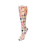 Celeste Stein Womens 20-30 mmHg Compression Sock-Harlequin Roses
