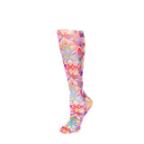 Celeste Stein Womens 20-30 mmHg Compression Sock-Abstract Colors