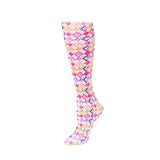 Celeste Stein Womens 20-30 mmHg Compression Sock-Honeycomb Multi