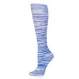 Celeste Stein Womens 20-30 mmHg Compression Sock-Denim Stripes