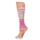 Celeste Stein Womens 20-30 mmHg Compression Sock-Bright Paisley