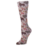 Celeste Stein Womens 20-30 mmHg Compression Sock-Dog Show