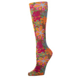 Celeste Stein Womens 20-30 mmHg Compression Sock-Bright Flower Power