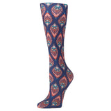 Celeste Stein Womens 20-30 mmHg Compression Sock-Regular-Fall Peacock