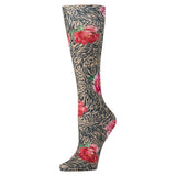 Celeste Stein Womens 20-30 mmHg Compression Sock-Regular-Tiger Rose