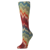 Celeste Stein Womens 20-30 mmHg Compression Sock-Regular-Fall Chevron