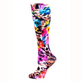 Celeste Stein Womens 15-20 mmHg Compression Sock-Leopard Flowers