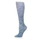 Celeste Stein Womens 8-15 mmHg Compression Sock-Queen-Midnight Lace