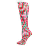 Celeste Stein Womens 8-15 mmHg Compression Sock-Queen-Holiday Check