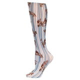 Celeste Stein Womens 8-15 mmHg Compression Sock-Queen-Jumping Horses